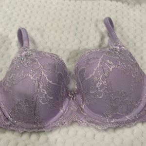 Victoria’s Secret lavender sparkly bra with rhinestones